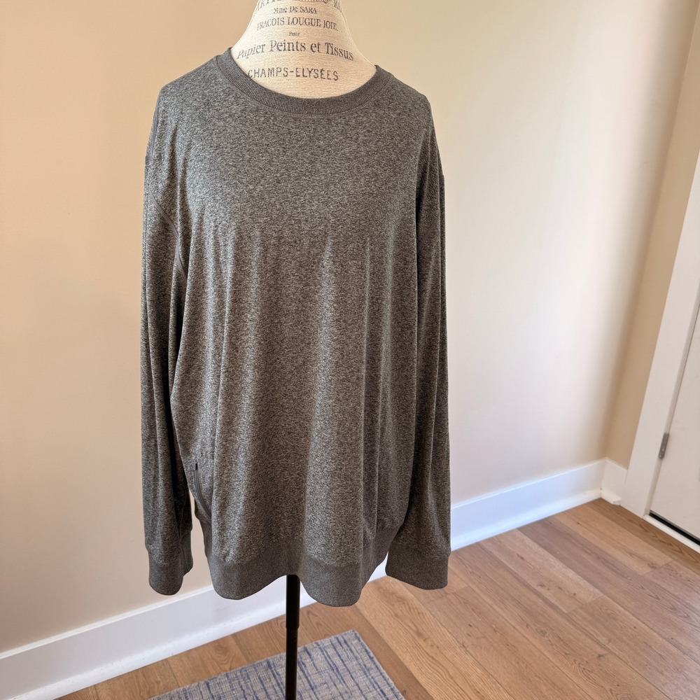 Quince Women's Gray Long Sleeve Shirt With Zipper Pockets Size 2XL